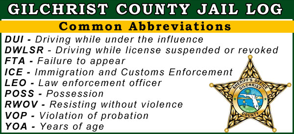 Gilchrist County Sheriff's Office header on HardisonInk.com